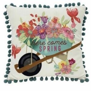 Pioneer woman here comes spring gingham decorative pillows